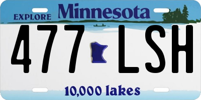 MN license plate 477LSH