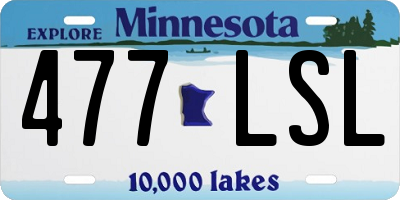 MN license plate 477LSL