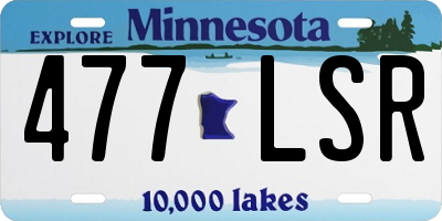 MN license plate 477LSR