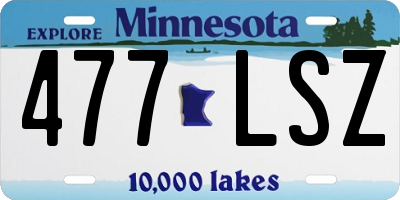 MN license plate 477LSZ