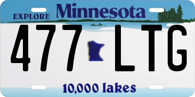 MN license plate 477LTG