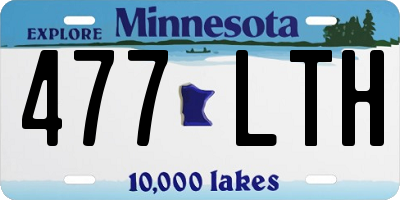 MN license plate 477LTH