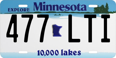 MN license plate 477LTI