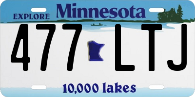 MN license plate 477LTJ
