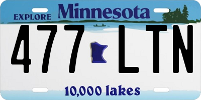 MN license plate 477LTN