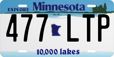 MN license plate 477LTP