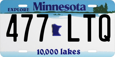 MN license plate 477LTQ