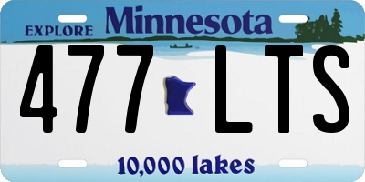 MN license plate 477LTS