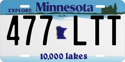 MN license plate 477LTT