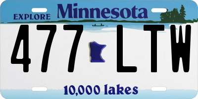 MN license plate 477LTW