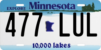 MN license plate 477LUL