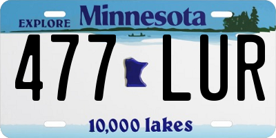 MN license plate 477LUR