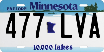 MN license plate 477LVA