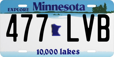 MN license plate 477LVB