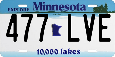 MN license plate 477LVE