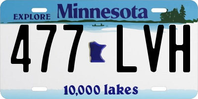 MN license plate 477LVH