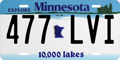MN license plate 477LVI