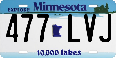 MN license plate 477LVJ