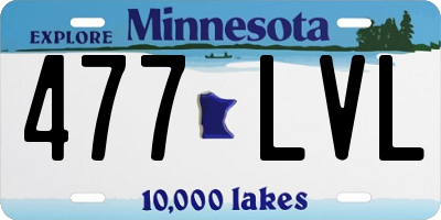 MN license plate 477LVL