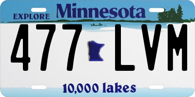 MN license plate 477LVM