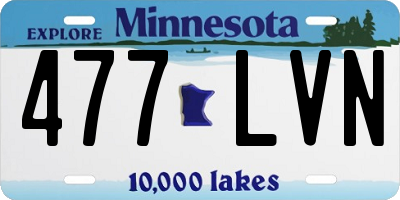 MN license plate 477LVN