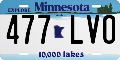 MN license plate 477LVO