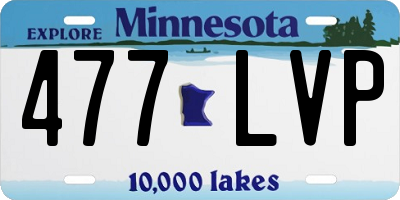 MN license plate 477LVP