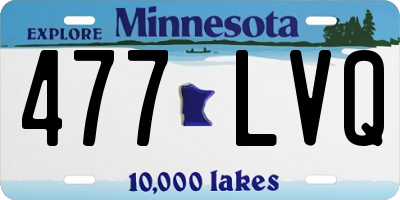 MN license plate 477LVQ