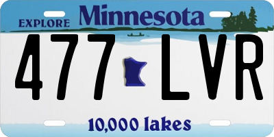 MN license plate 477LVR