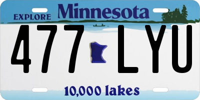MN license plate 477LYU