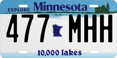 MN license plate 477MHH
