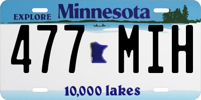 MN license plate 477MIH