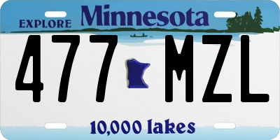 MN license plate 477MZL