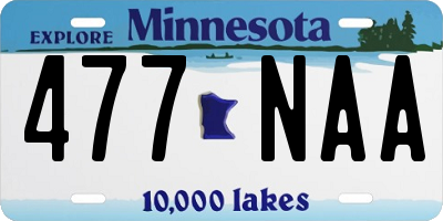 MN license plate 477NAA