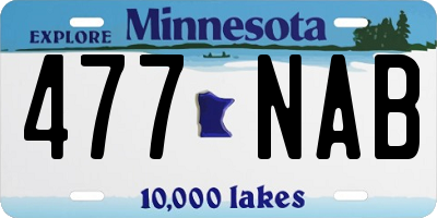 MN license plate 477NAB