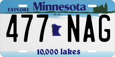 MN license plate 477NAG