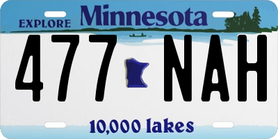 MN license plate 477NAH