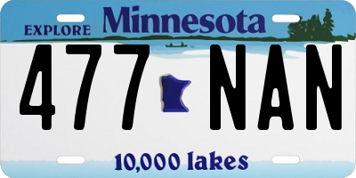 MN license plate 477NAN