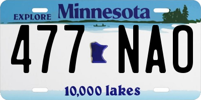 MN license plate 477NAO