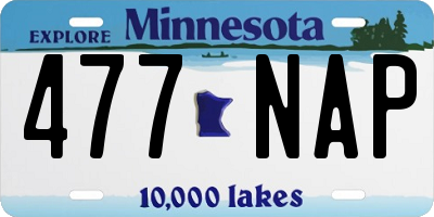 MN license plate 477NAP