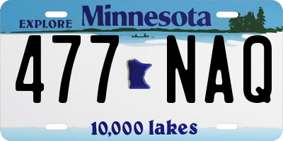 MN license plate 477NAQ