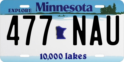 MN license plate 477NAU