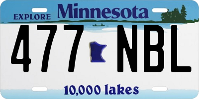 MN license plate 477NBL