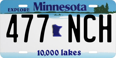 MN license plate 477NCH
