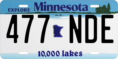 MN license plate 477NDE