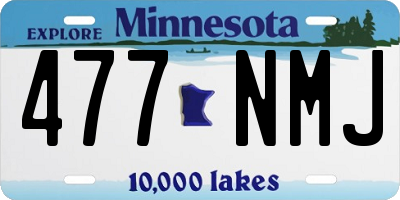 MN license plate 477NMJ