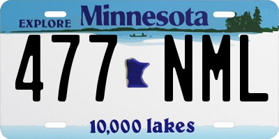 MN license plate 477NML