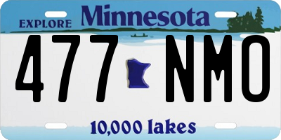 MN license plate 477NMO