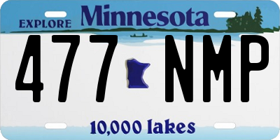 MN license plate 477NMP