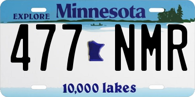 MN license plate 477NMR